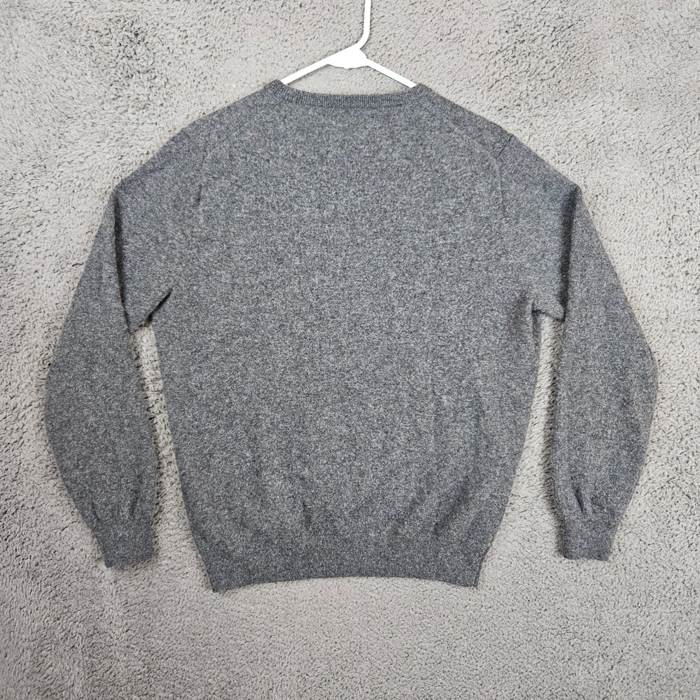 J.Crew Mens Large 100% Cashmere Crewneck Sweater Heather Gray J6384 - Picture 7 of 8